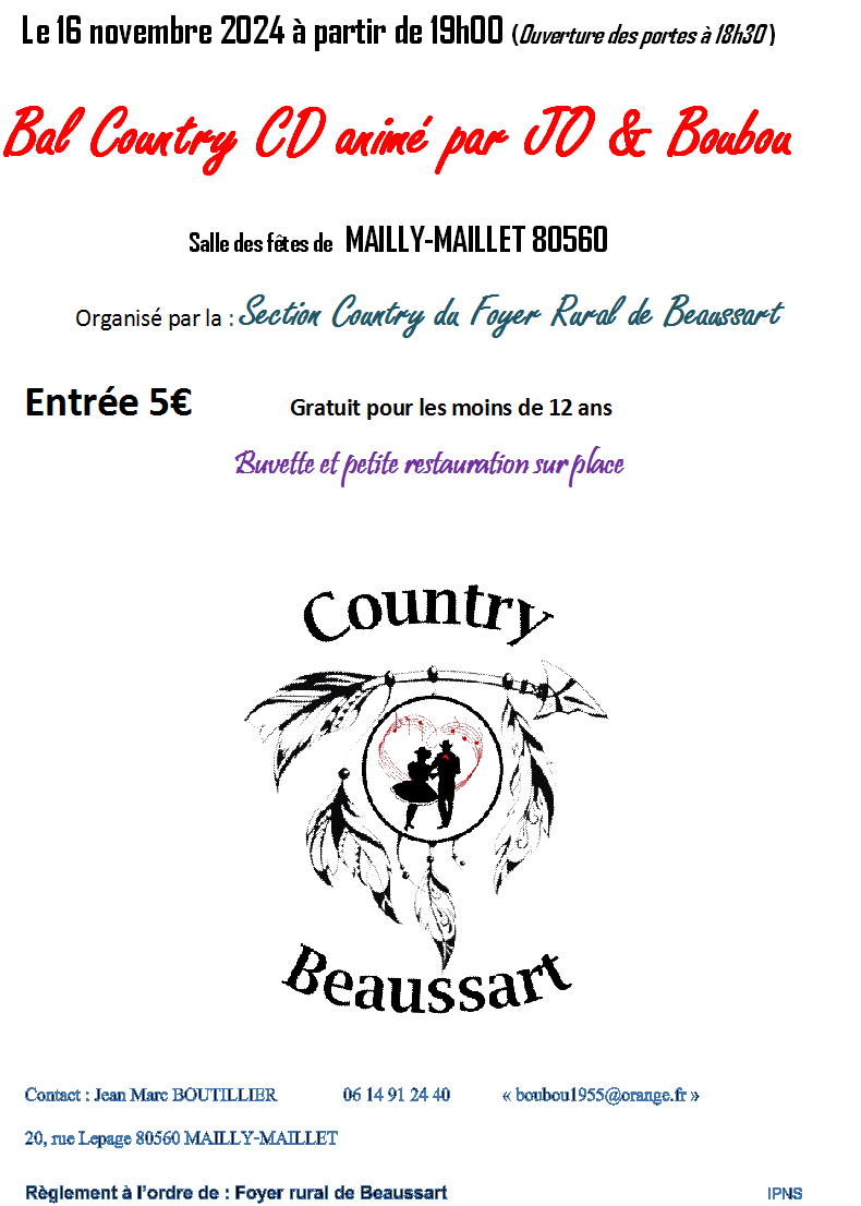 Bal MAILLY-MAILLET 16 novembre 2024